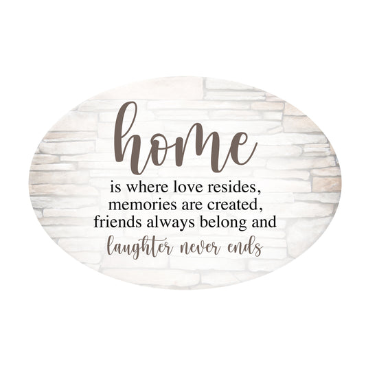 OVAL CERAMIC VERSE PLAQUE HOME