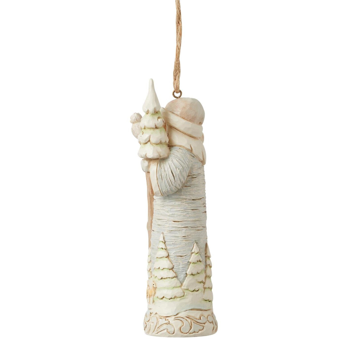 HEARTWOOD CREEK HANGING ORNAMENT SANTA BIRCH BARK