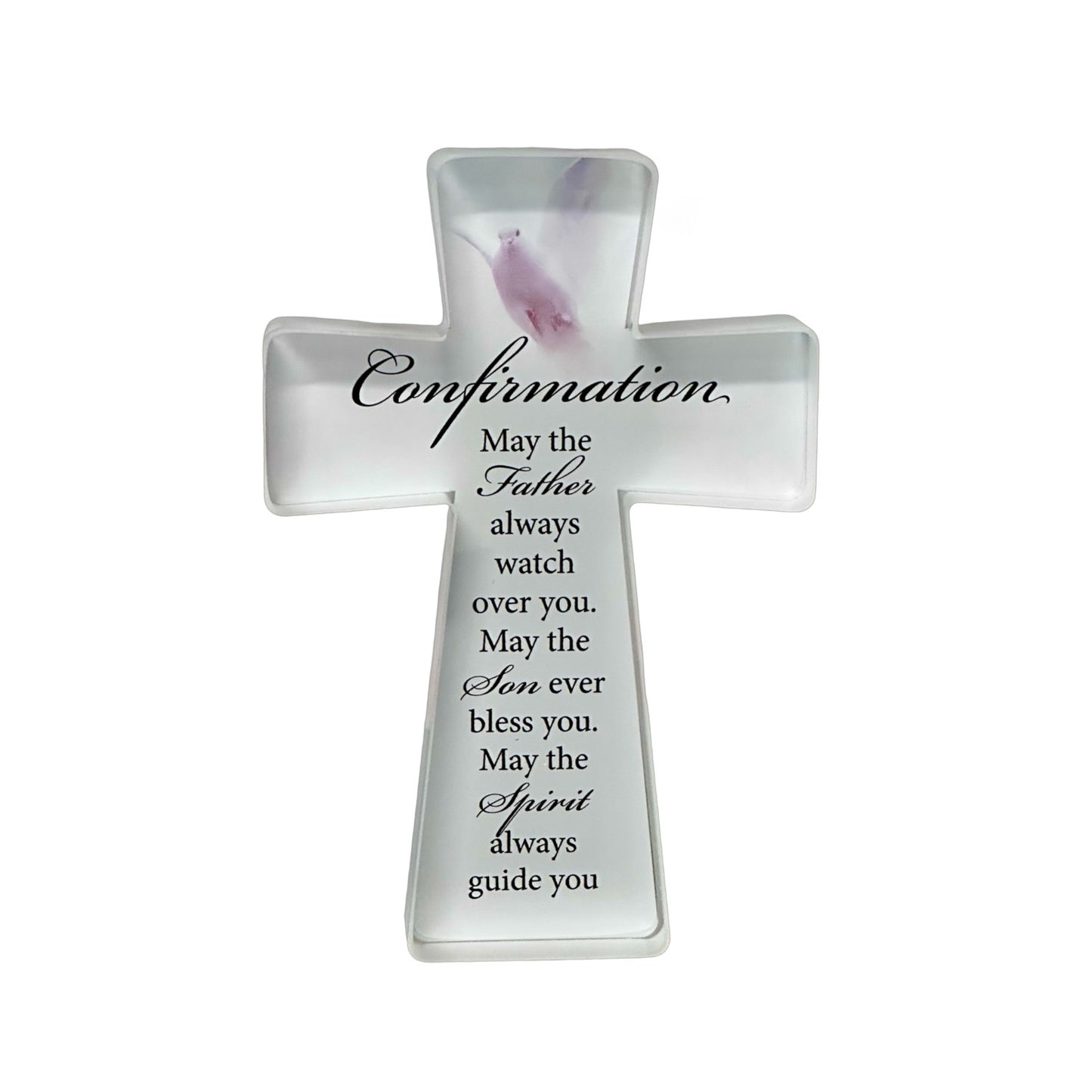 SENTIMENTAL GLASS CROSS CONFIRMATION