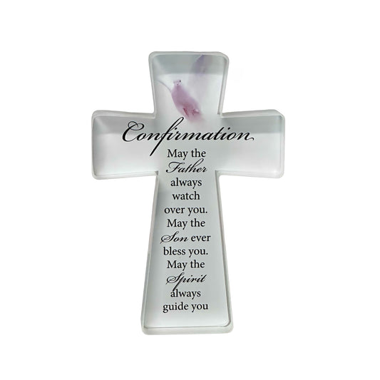 SENTIMENTAL GLASS CROSS CONFIRMATION