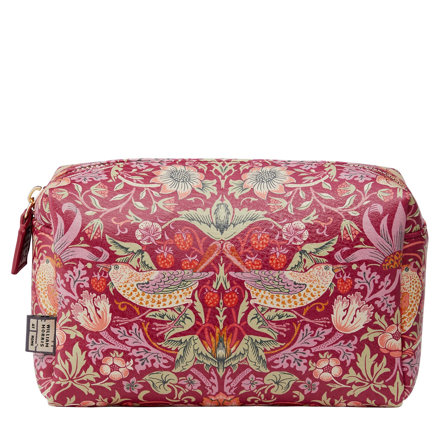William Morris at Home Strawberry Thief Med Toiletry Bag Red