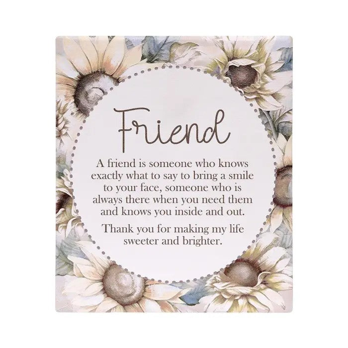 Saddle & Bloom Verse Plaque Friend