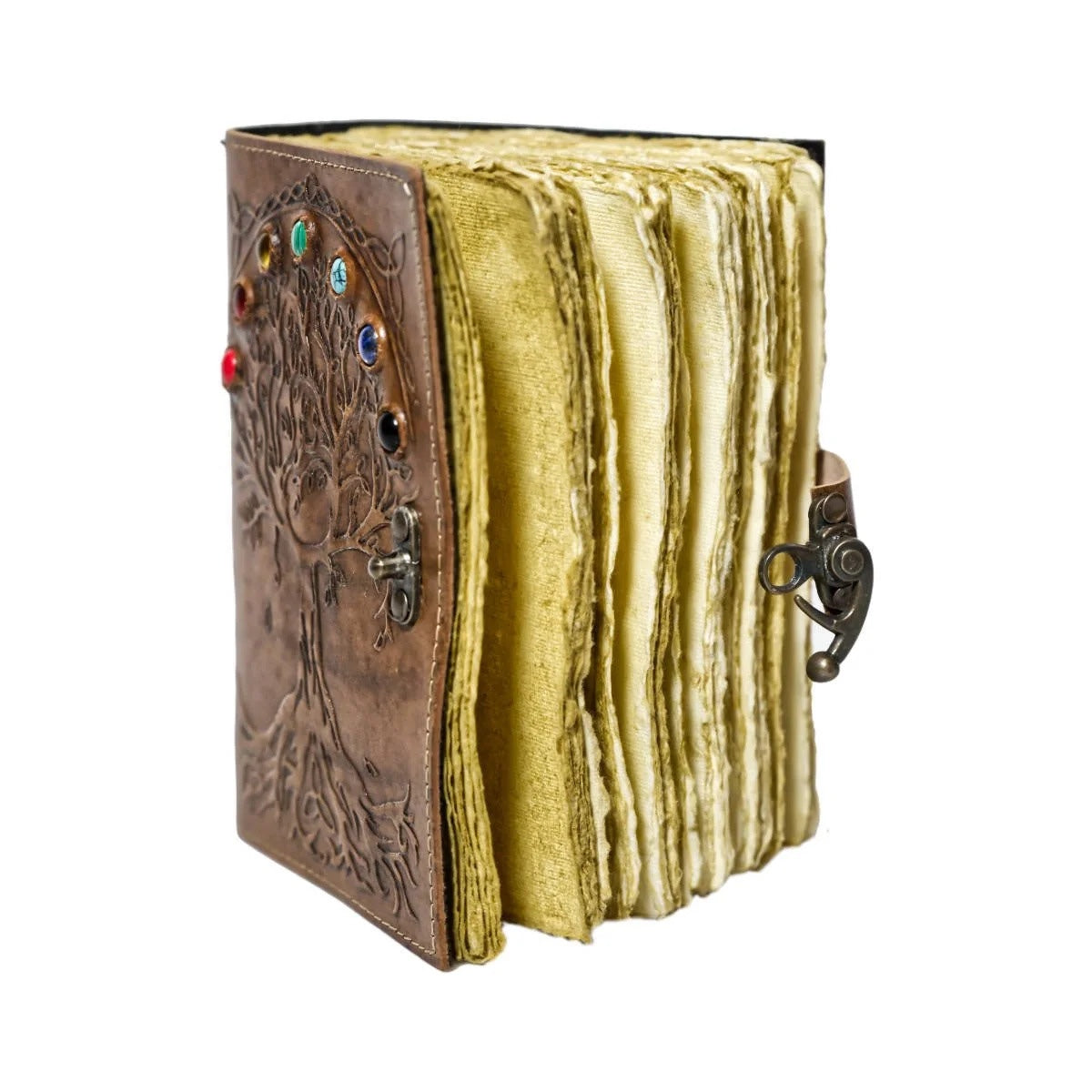 Leather Journal Parchment Style Paper Tree Of Stones
