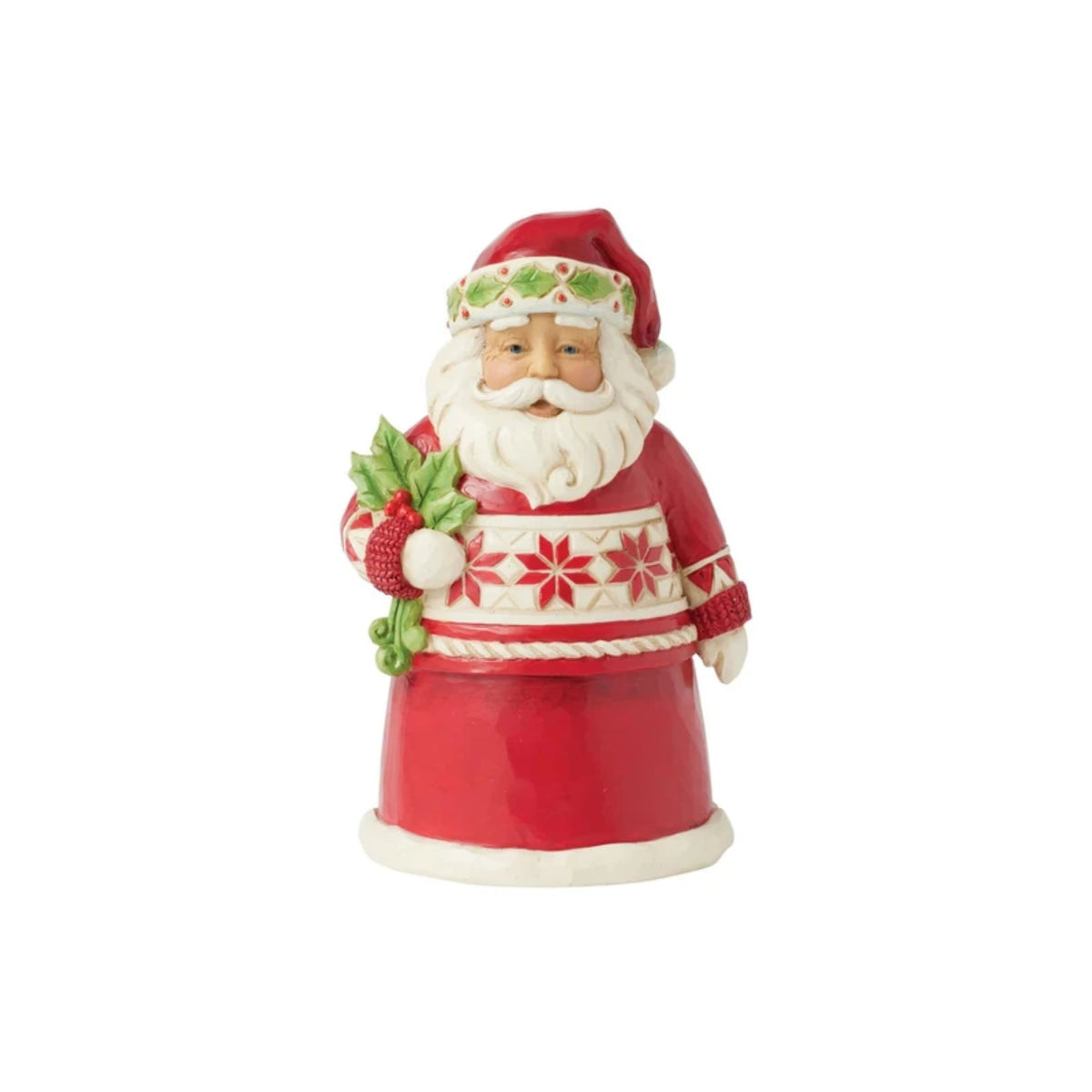 Heartwood Creek By Jim Shore Mini Santa With Holly Figurine