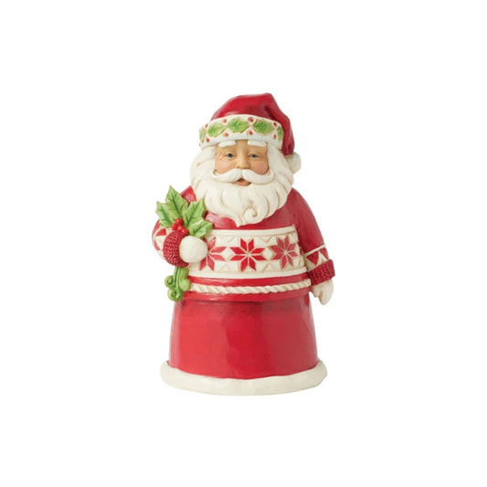 Heartwood Creek By Jim Shore Mini Santa With Holly Figurine
