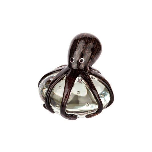 ZIBO ART GLASS OCTOPUS PUTI PAPER WEIGHT