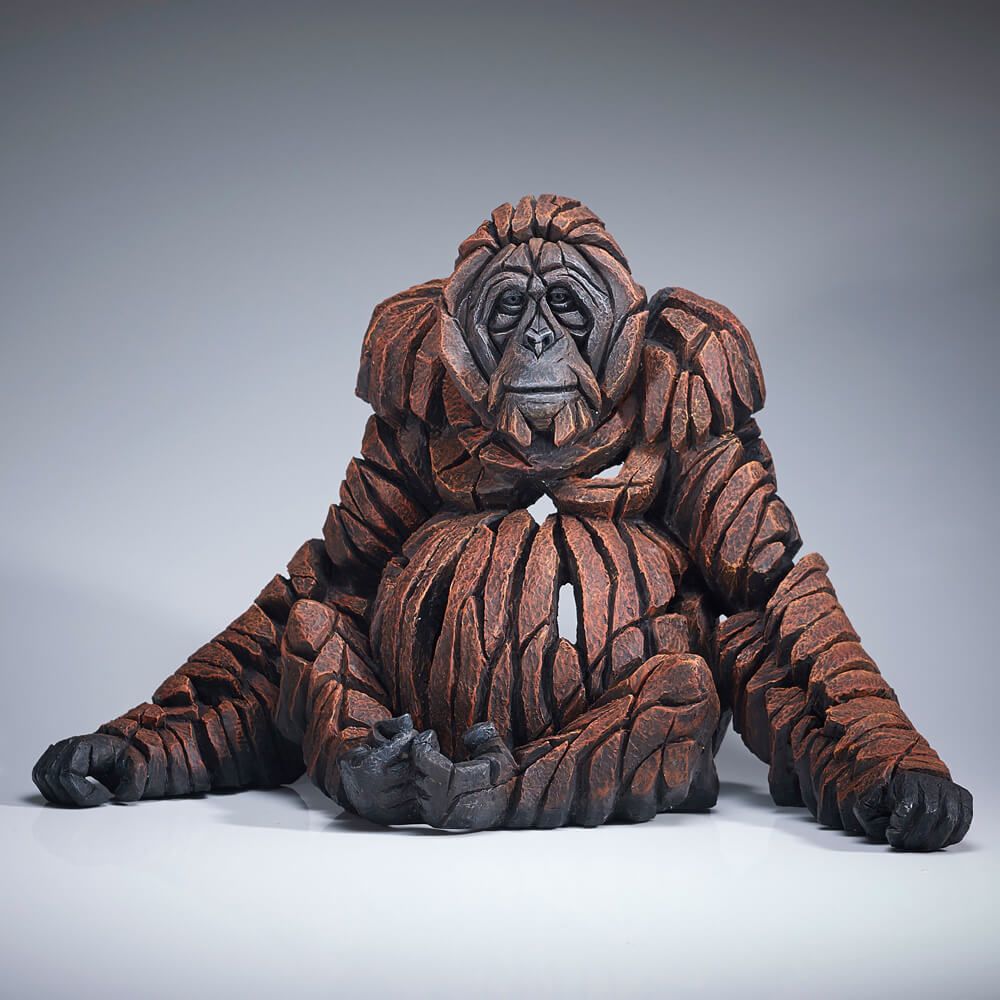 EDGE SCULPTURE MOTHER ORANGUTAN FIGURE LARGE