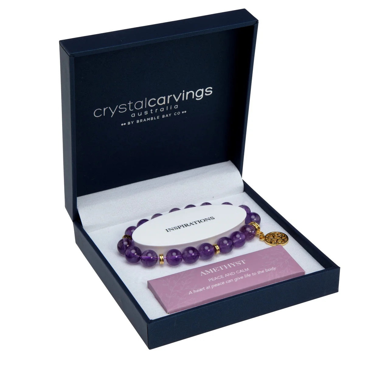 Bramble Bay Bracelet Gold Amethyst Tree Of Life Charm