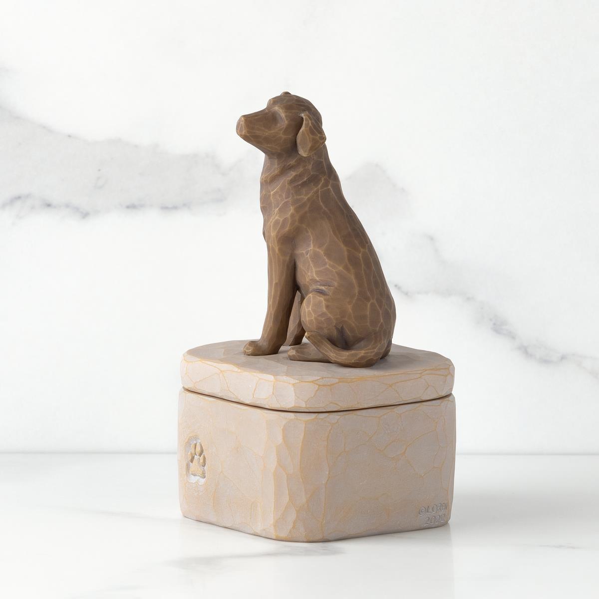 WILLOW TREE - LOVE MY DOG (DARK) KEEPSAKE BOX
