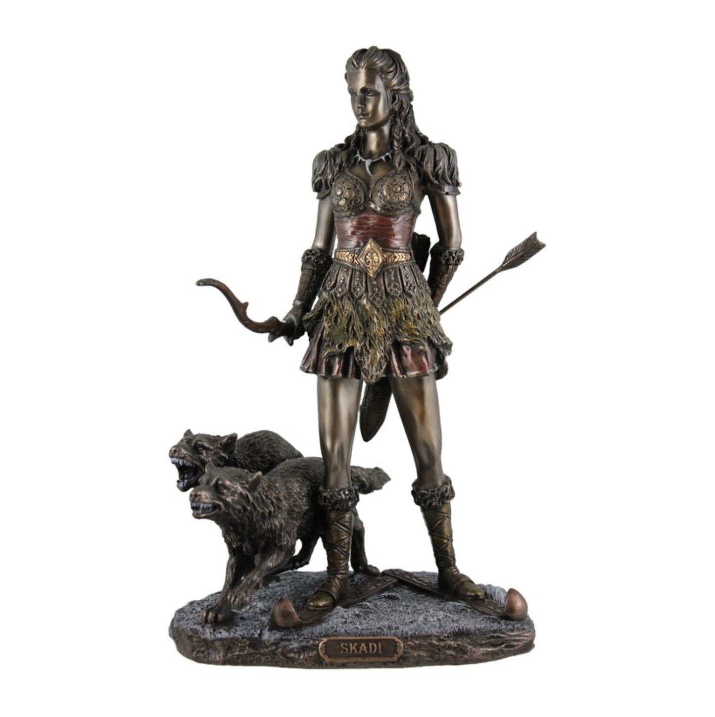 VERONESE DESIGNS BRONZE NORSE SKADI FIGURINE