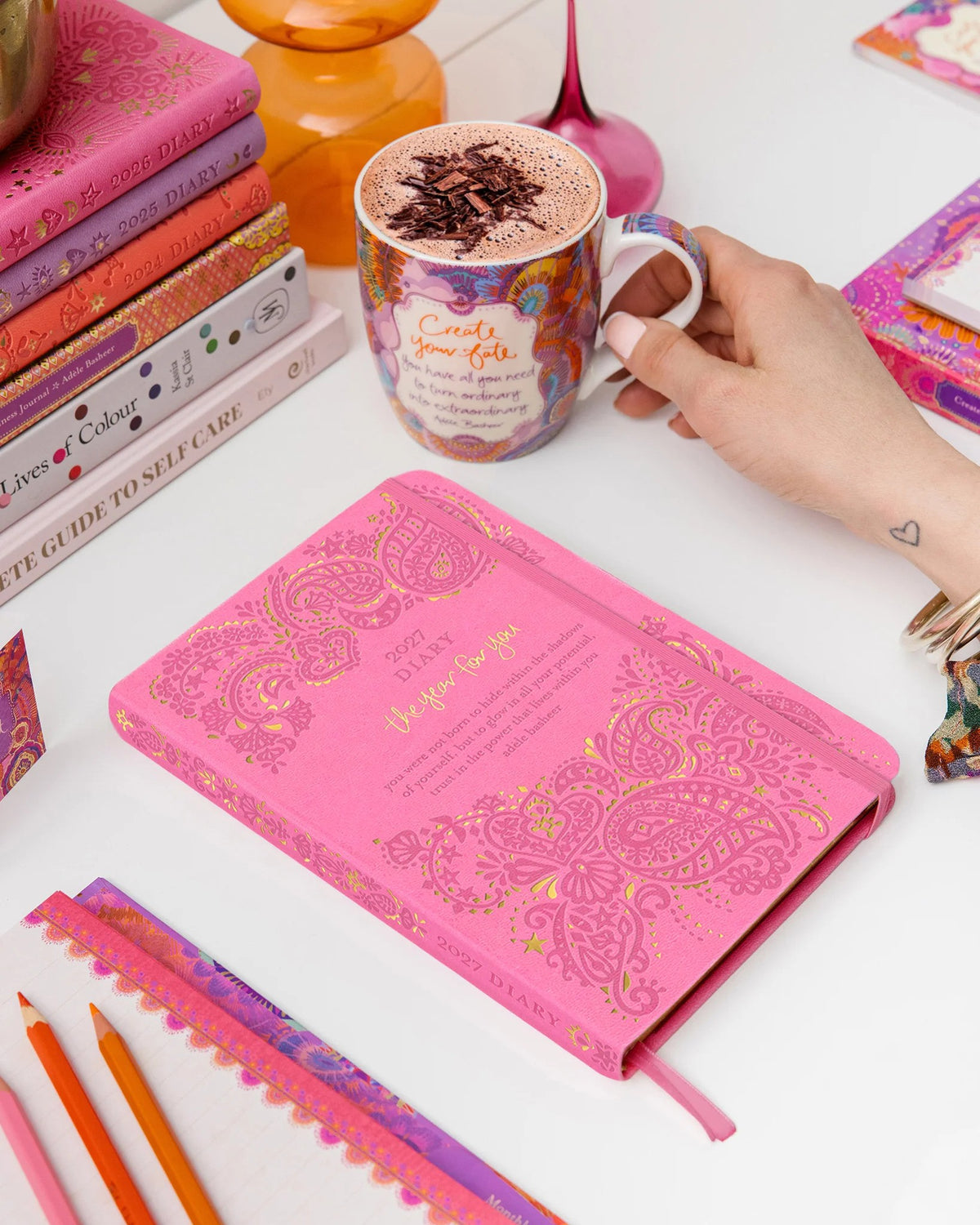 Intrinsic 2027 Diary Planner The Year For You - Rose Quartz Pink