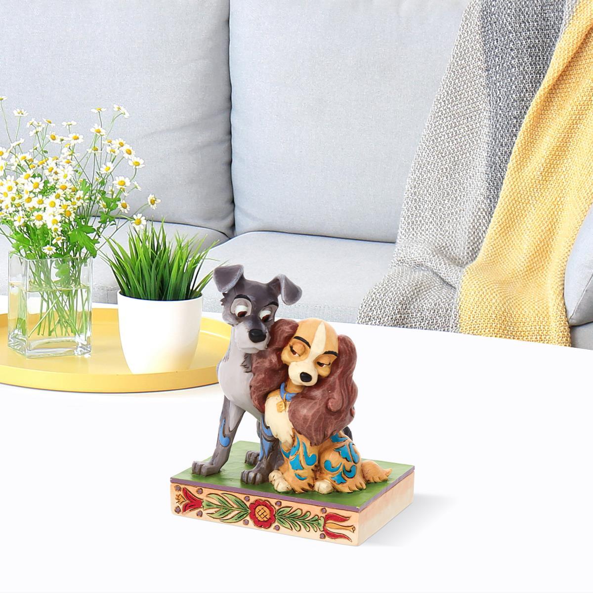 DISNEY TRADITIONS BY JIM SHORE LADY AND THE TRAMP LOVE FIGURINE