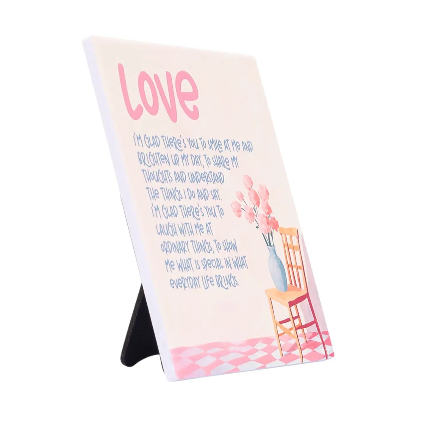Ceramic Verse Plaque Billie Love