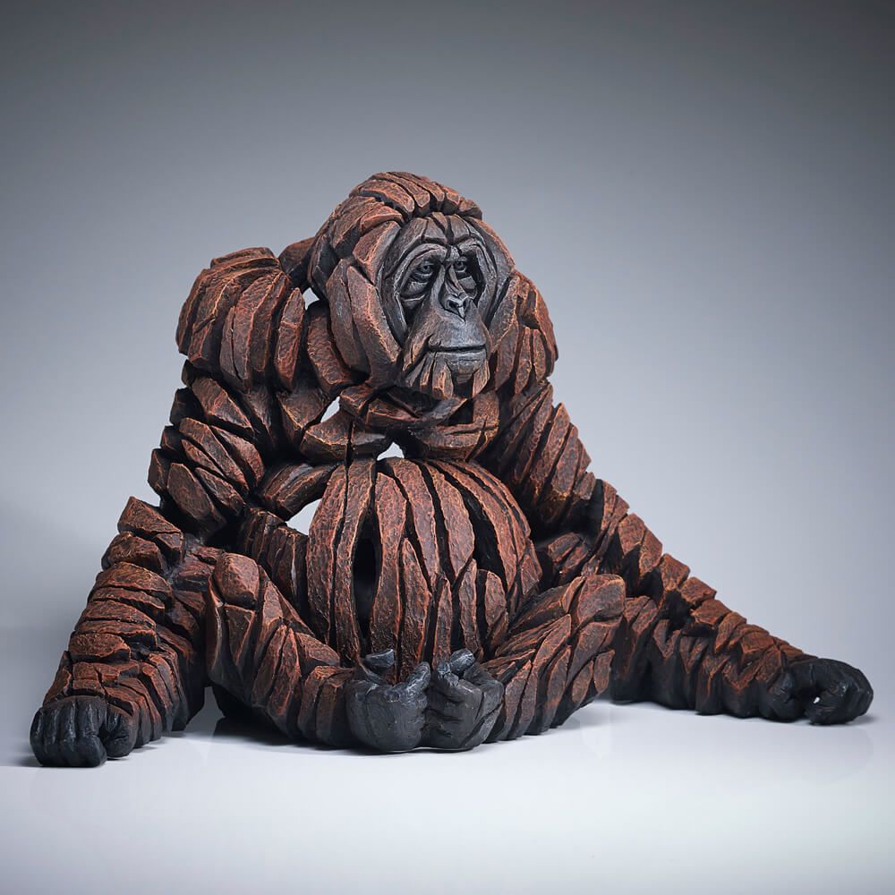 EDGE SCULPTURE MOTHER ORANGUTAN FIGURE LARGE