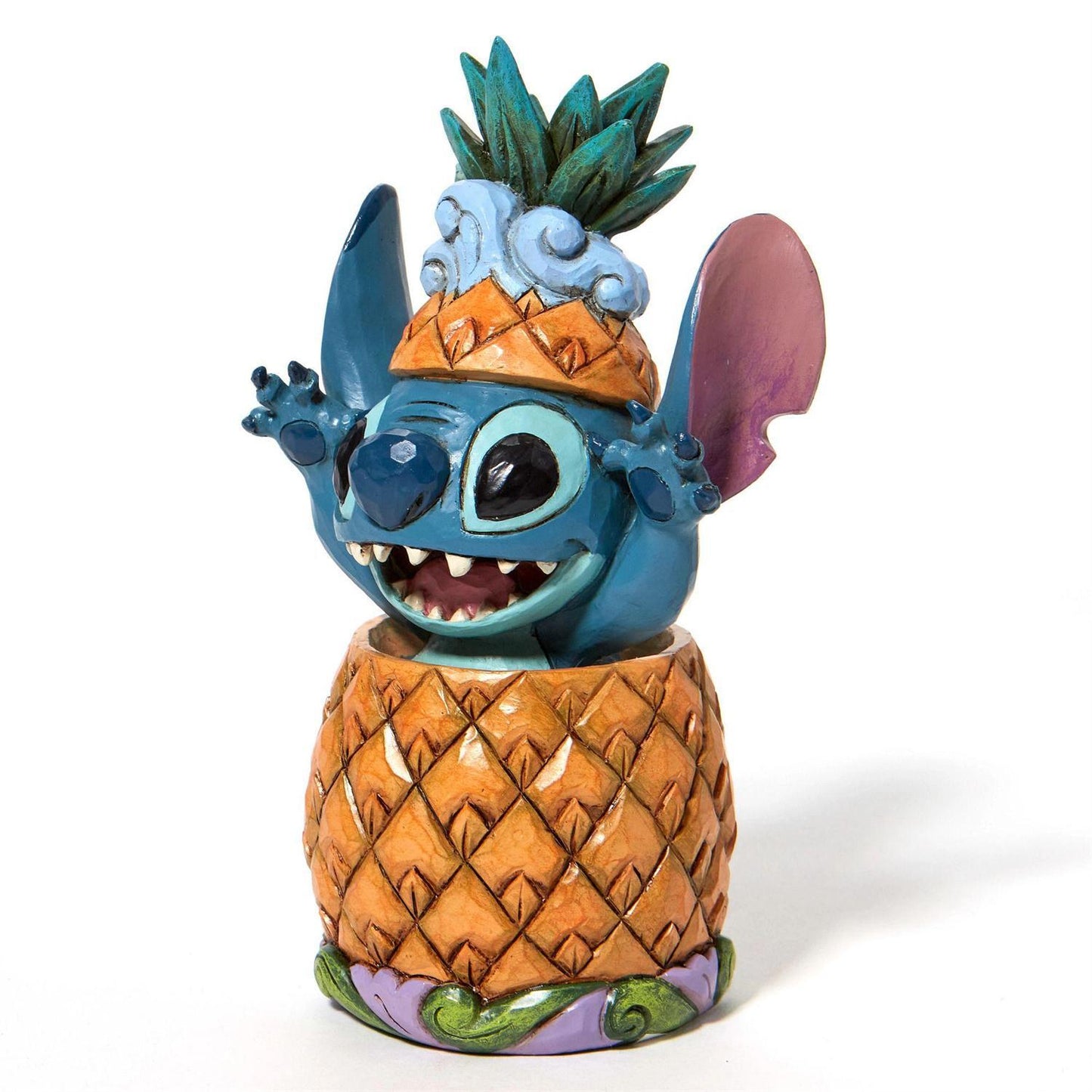 DISNEY TRADITIONS BY JIM SHORE STITCH IN A PINEAPPLE