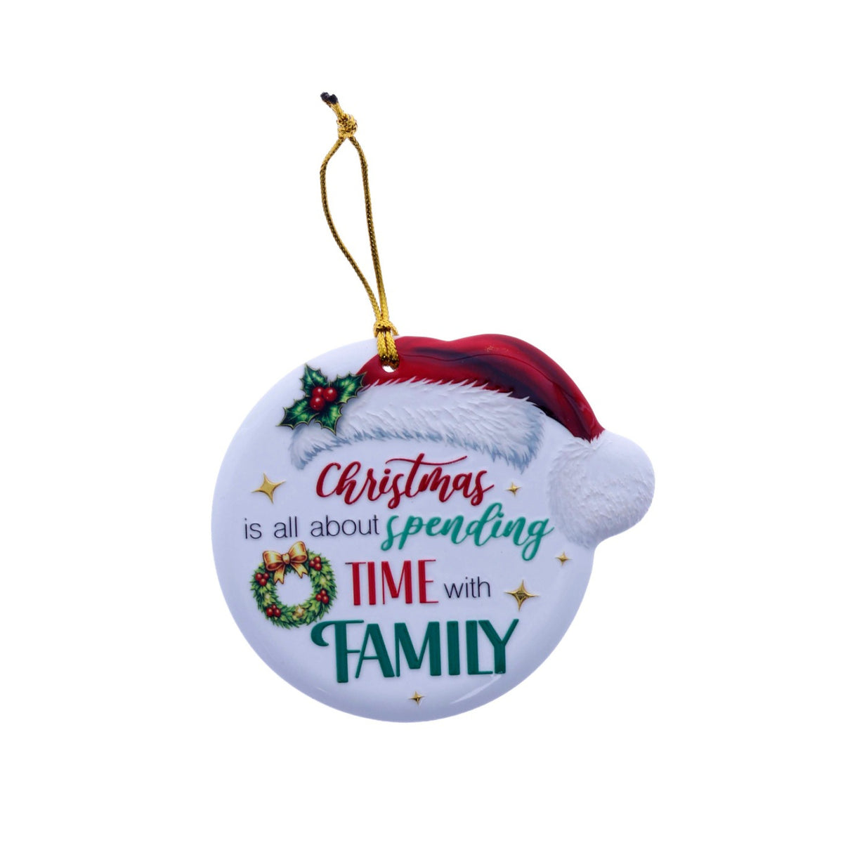 Christmas Sentiment Ceramic Plaque Spending Time With Family