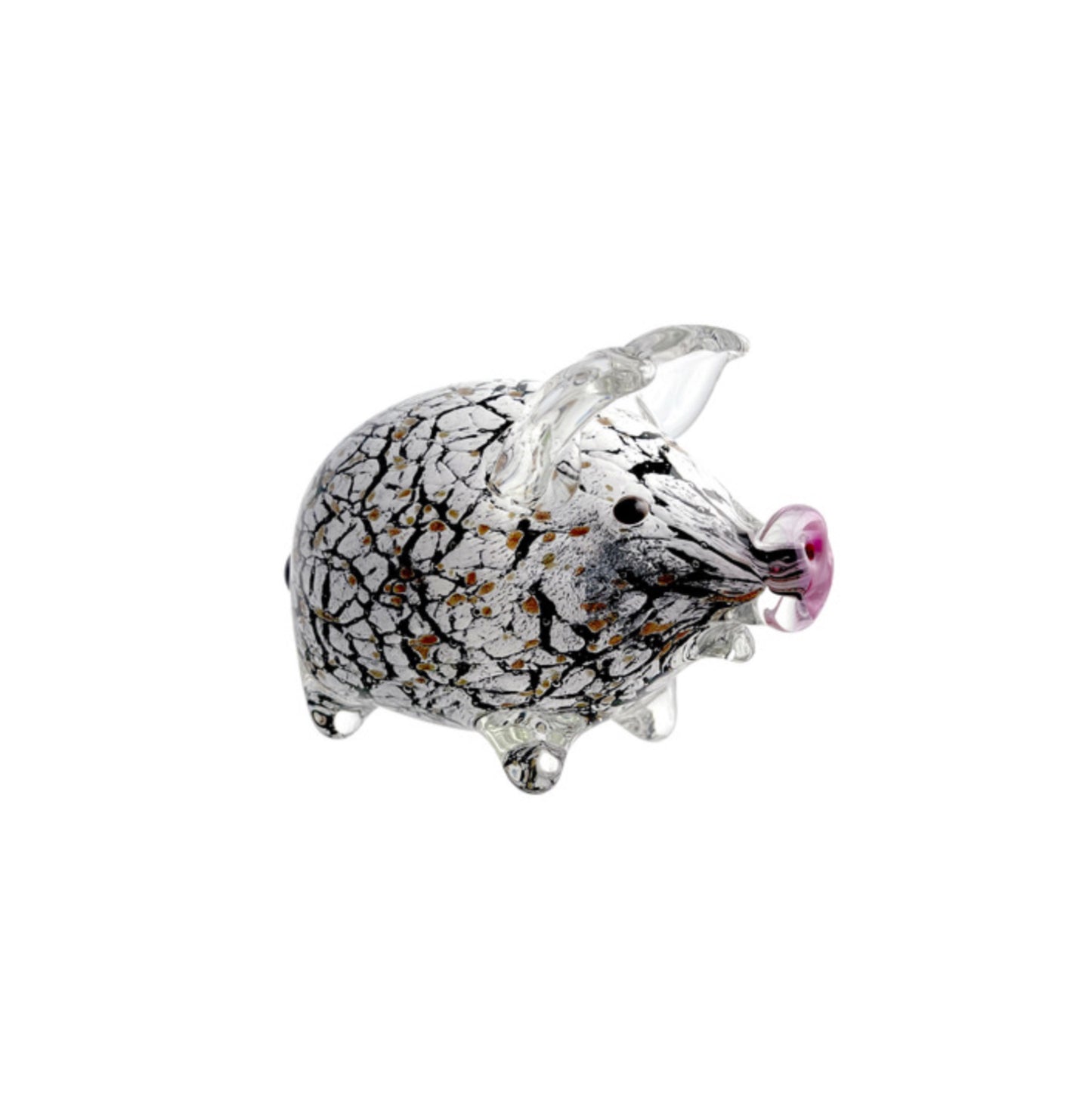 ZIBO ART GLASS PIG PORCO SMALL