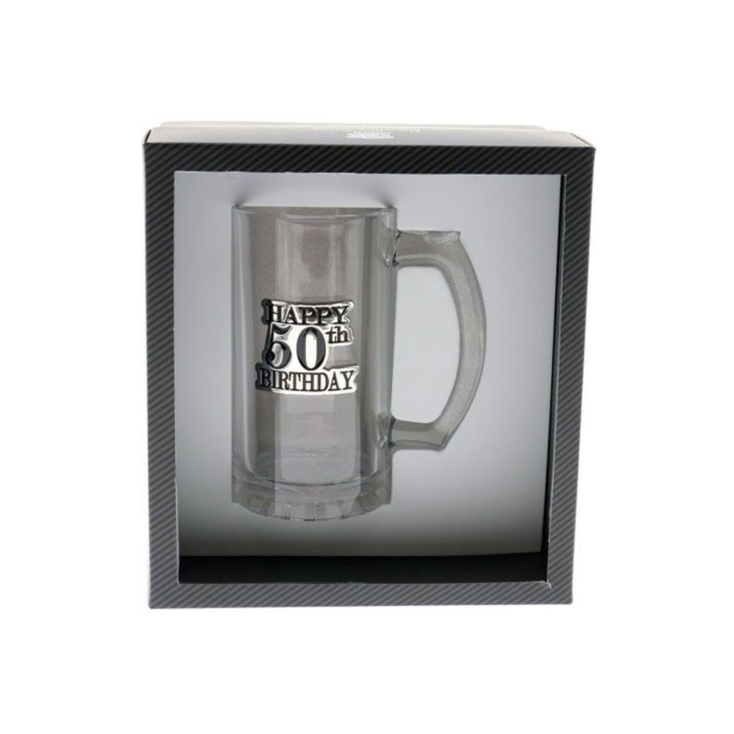 Birthday Beer Stein With Black & Silver Badge 50th