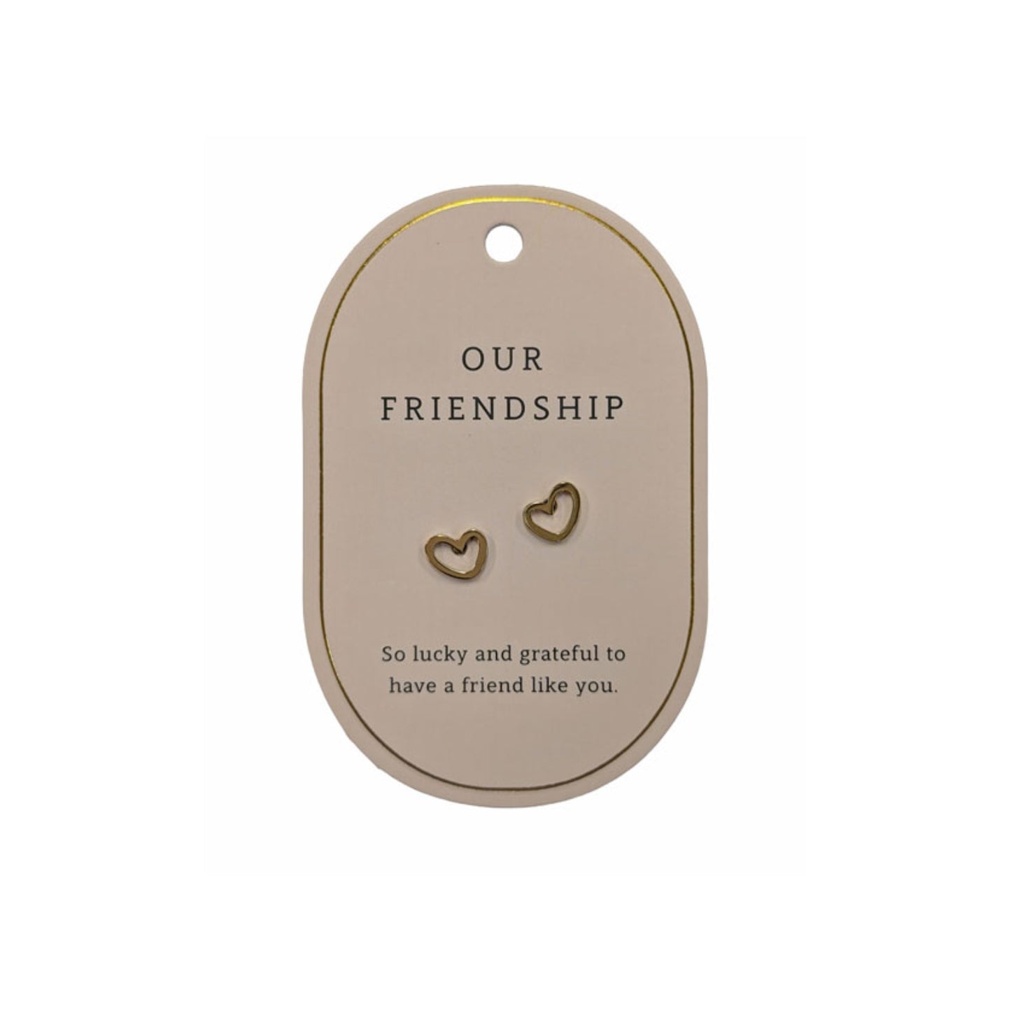SWEETHEART FRIENDSHIP GOLD EARRINGS