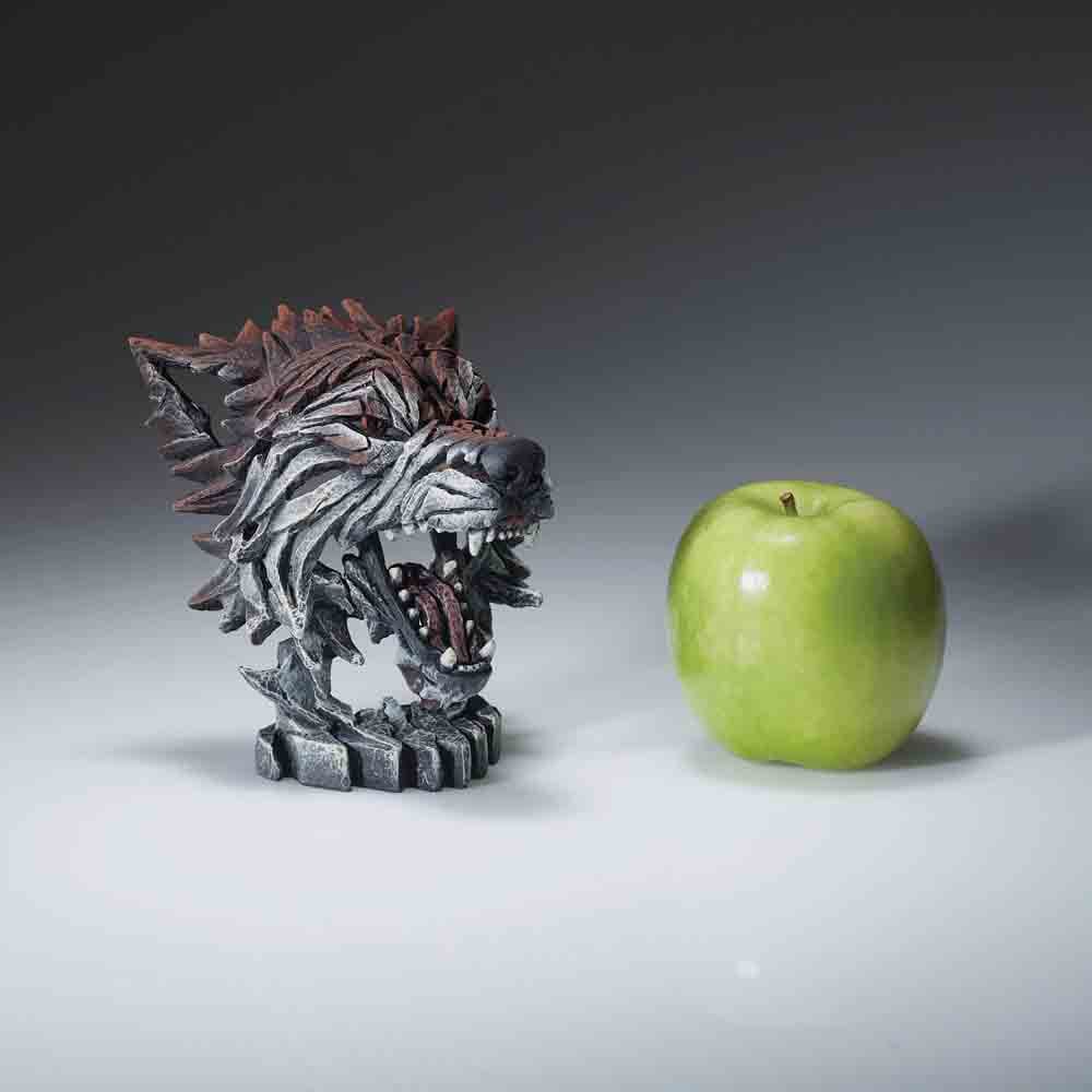 EDGE SCULPTURE MINIATURE WOLF BUST