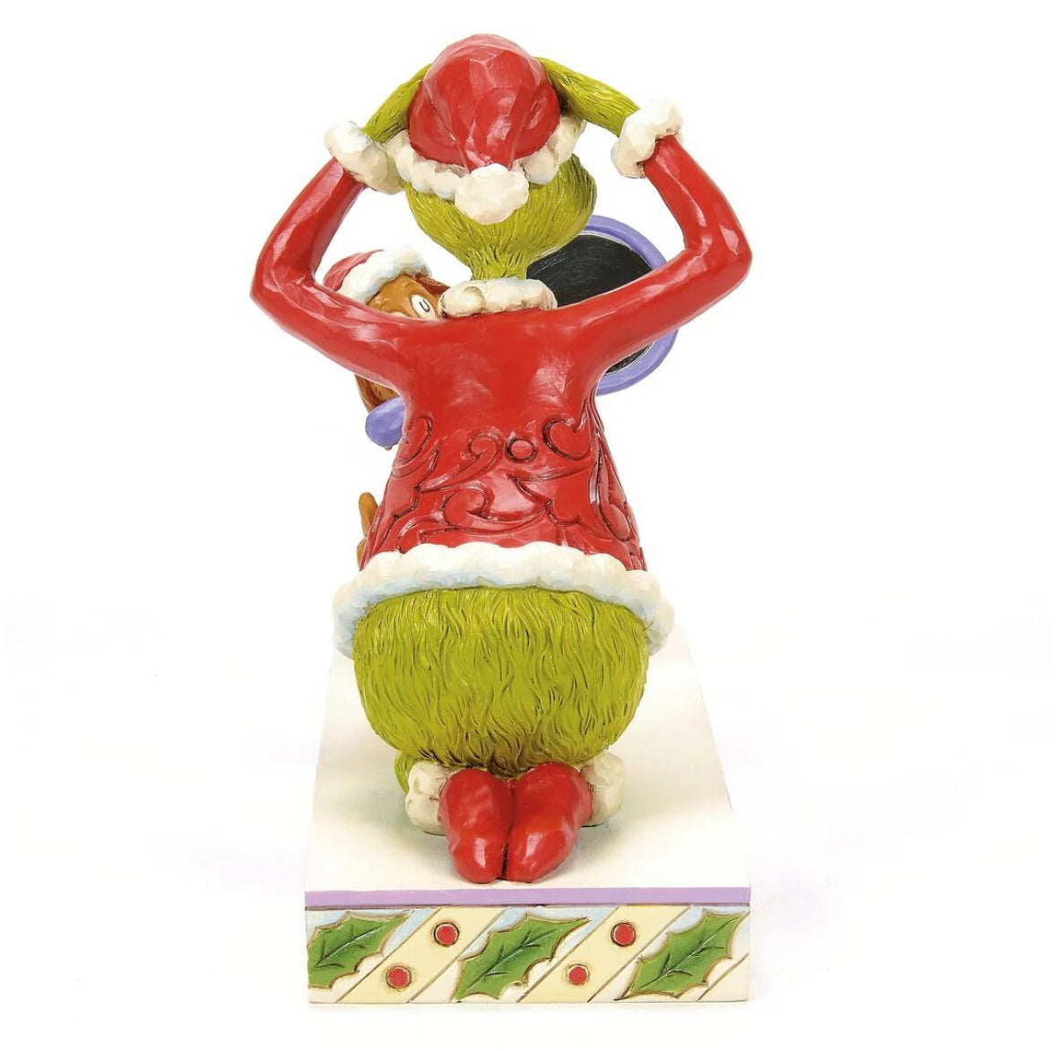 JIM SHORE THE GRINCH MAX HOLDING MIRROR FOR GRINCH