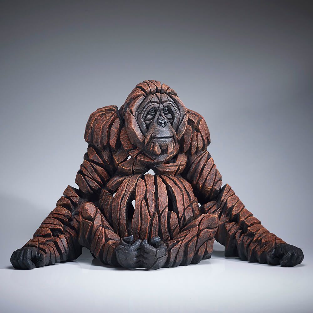 EDGE SCULPTURE MOTHER ORANGUTAN FIGURE LARGE