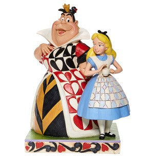 DISNEY TRADITIONS BY JIM SHORE ALICE AND QUEEN OF HEARTS 20CM