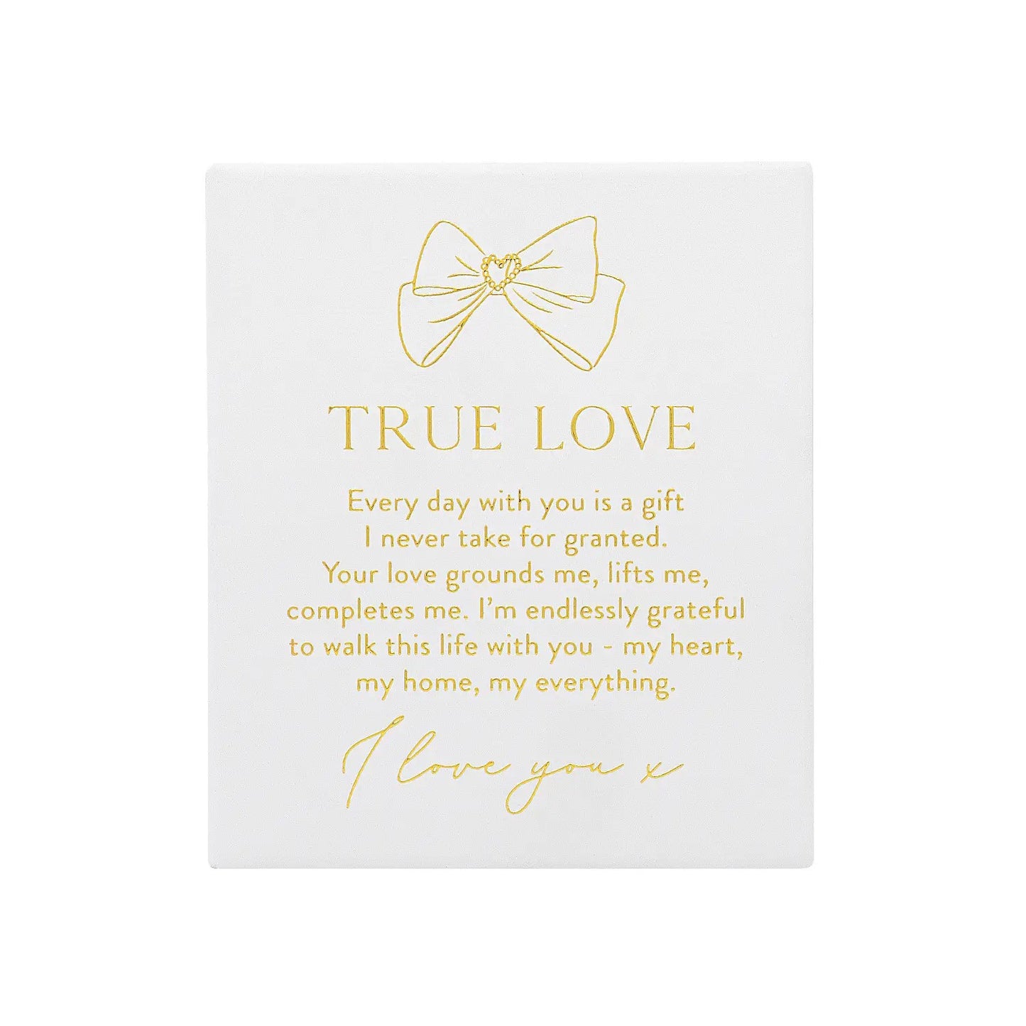 Wedding Verse Plaque "True Love"