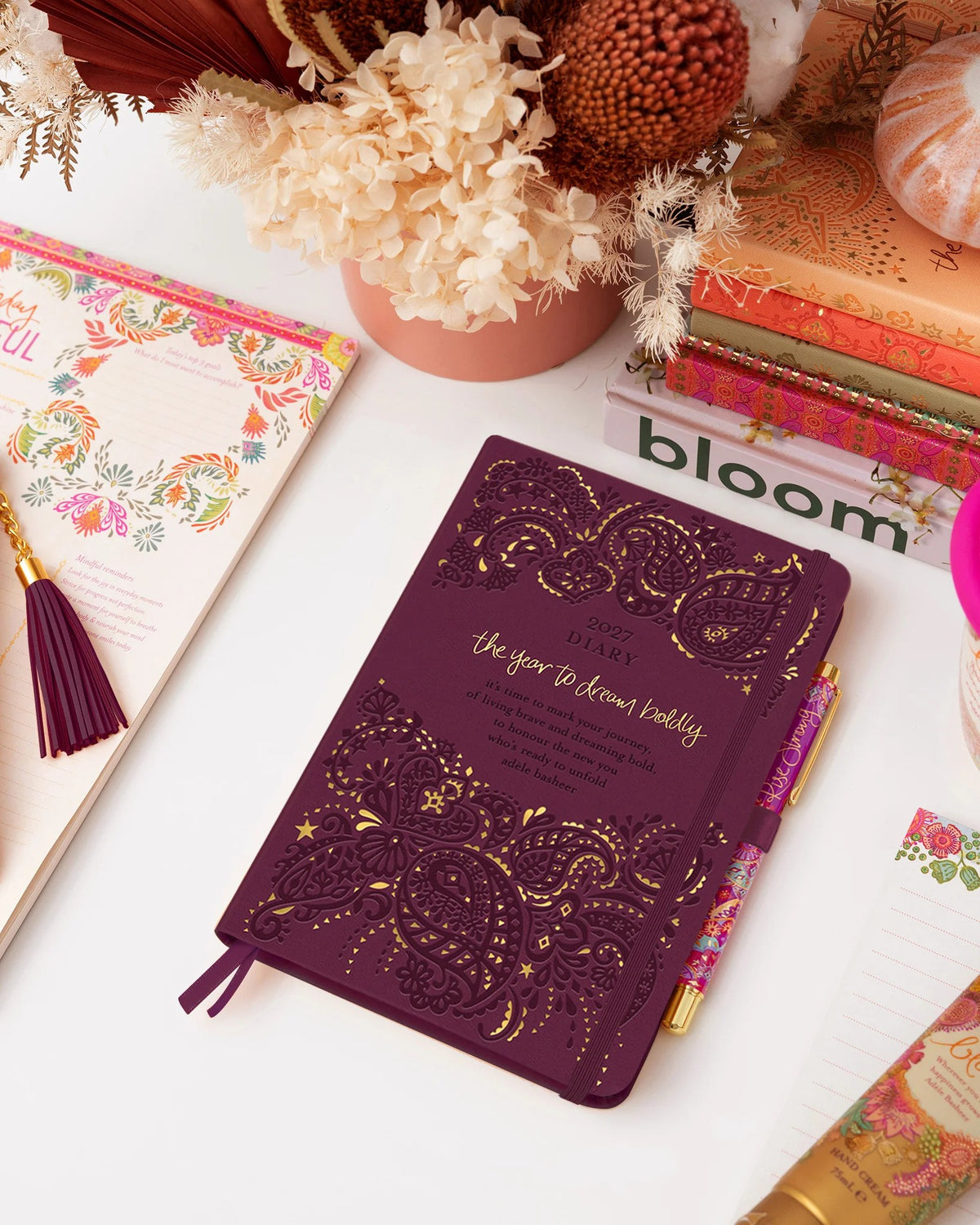 Intrinsic 2027 Diary Planner The Year To Dream Boldly - Burgundy