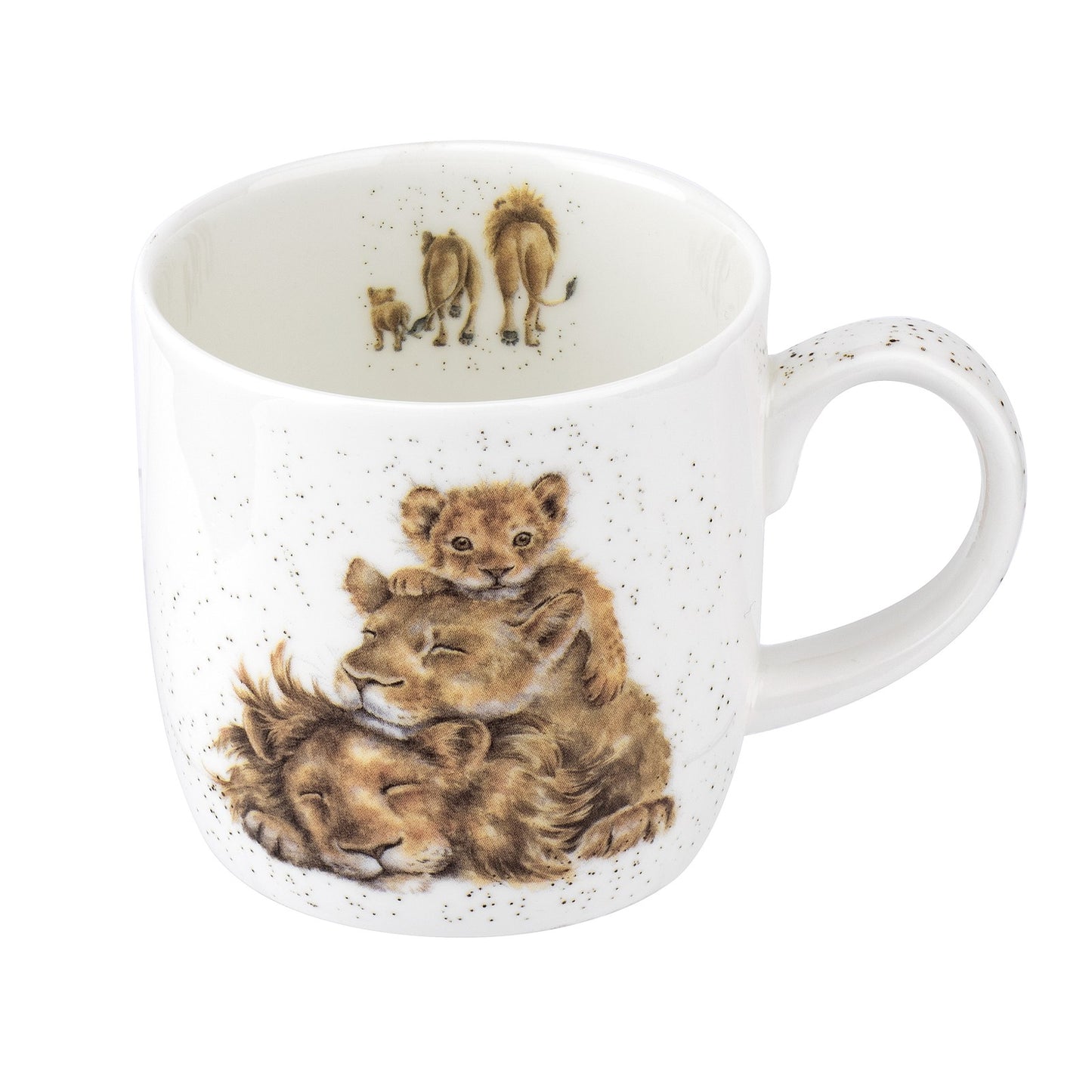 ROYAL WORCESTER WRENDALE MUG FAMILY PRIDE LIONS