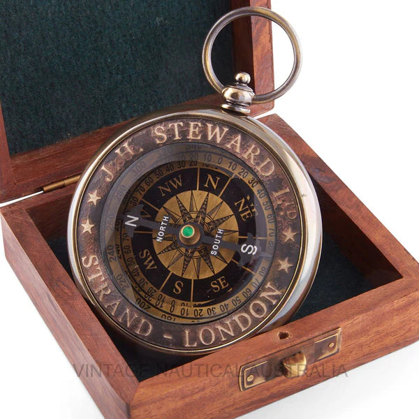 Brass Compass J H Steward
