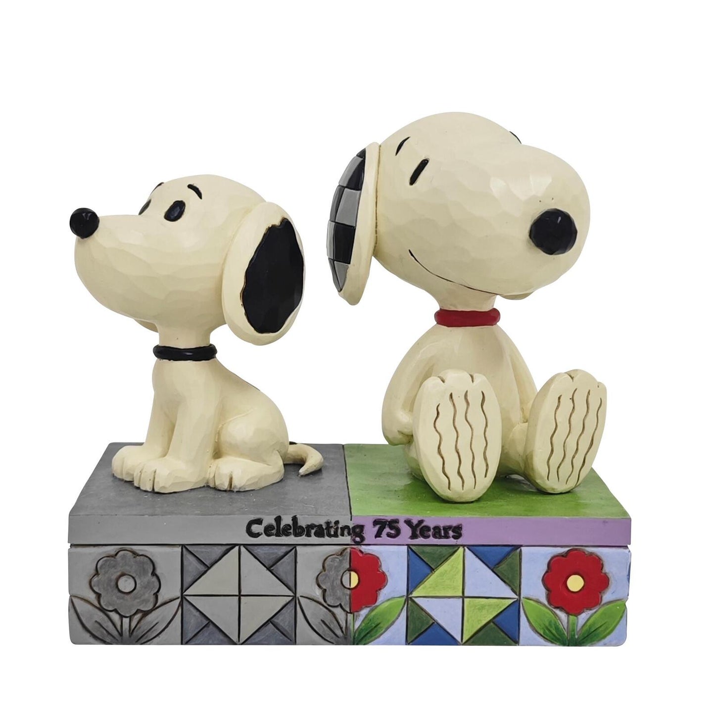 PEANUTS BY JIM SHORE 1950'S & TODAY'S SNOOPY BACK TO BACK