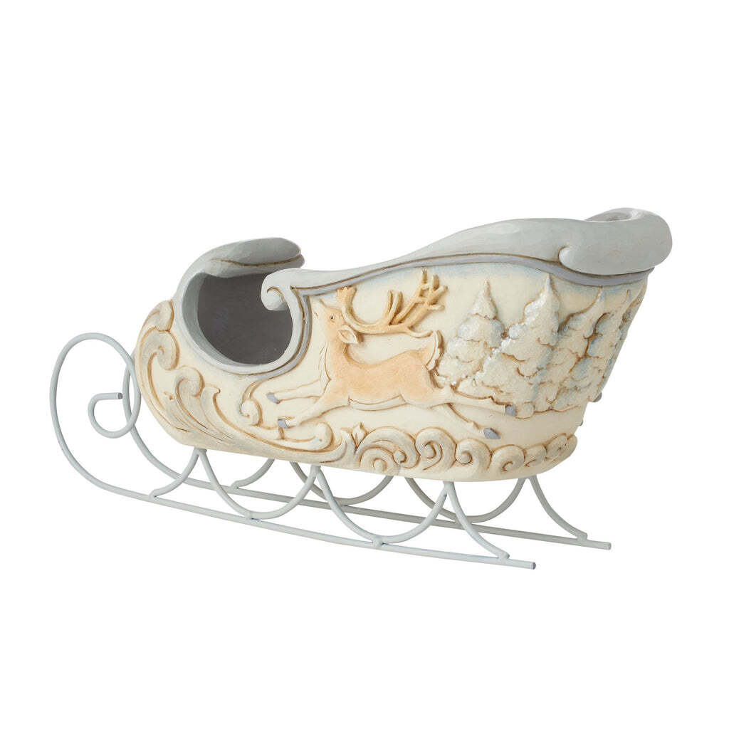 HEARTWOOD CREEK WOODLAND SLEIGH CENTERPIECE 30CM