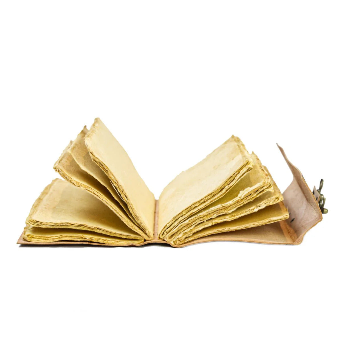 Leather Journal Parchment Style Paper Swirl Design