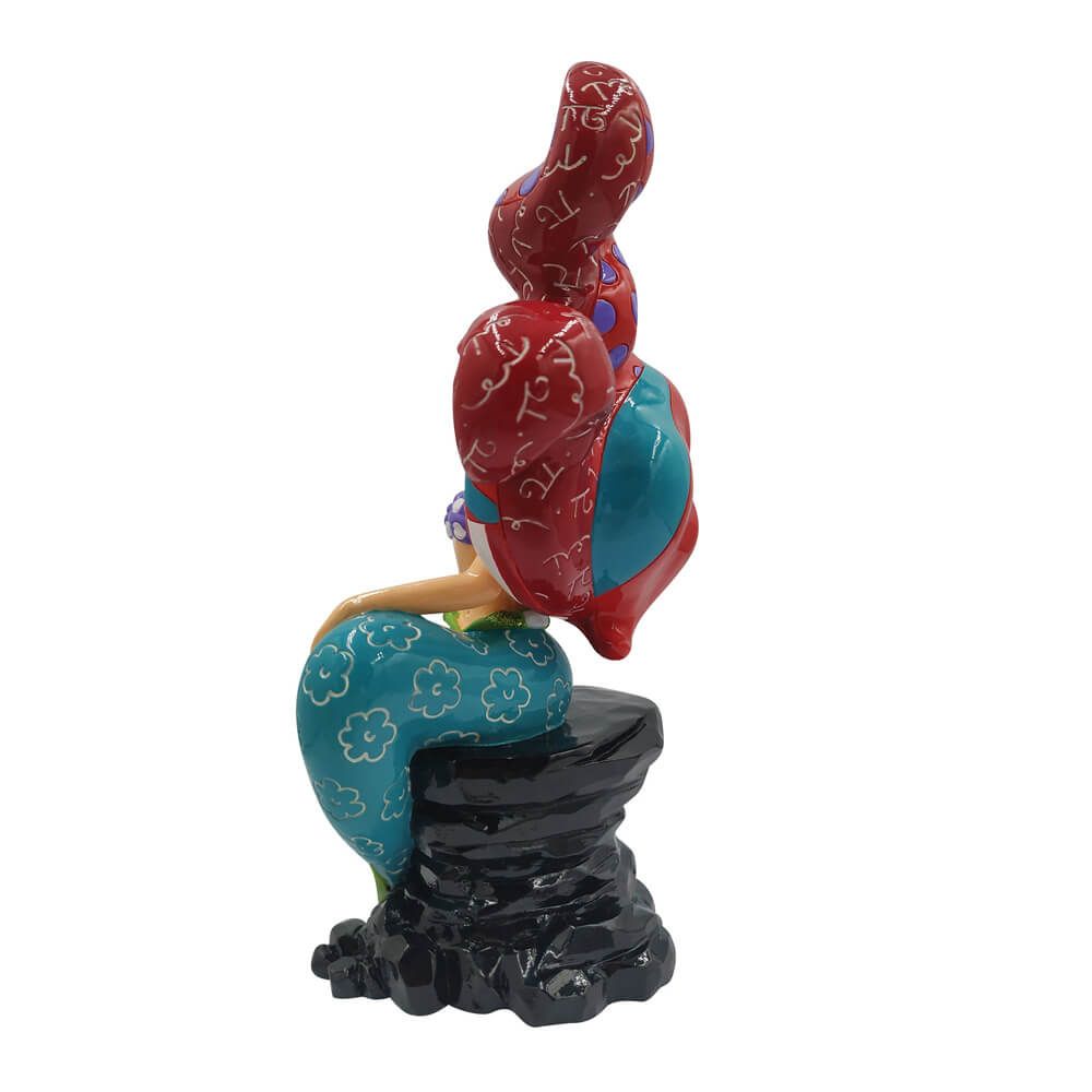 DISNEY BRITTO ARIEL ON ROCK LARGE FIGURINE