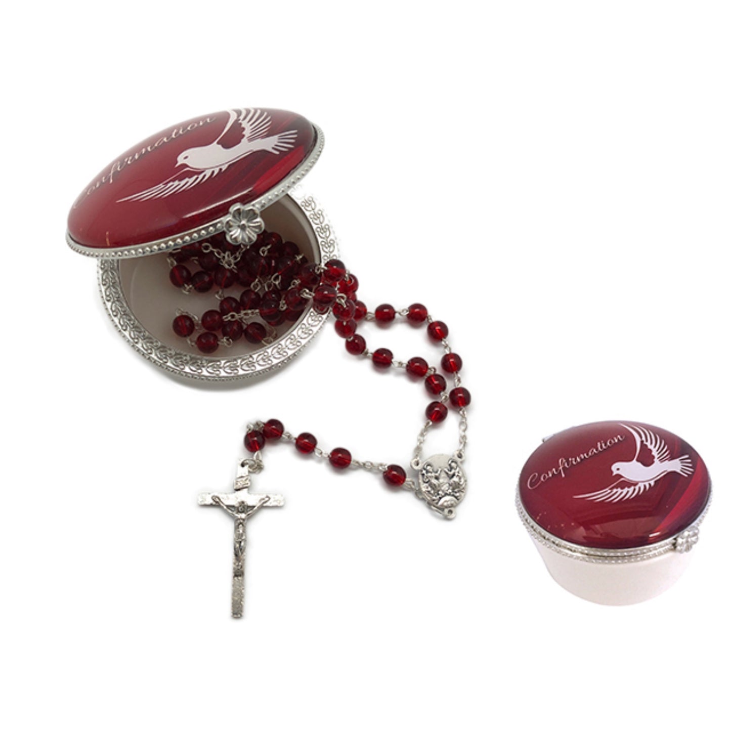 Rosary In Porcelain Box Confirmation