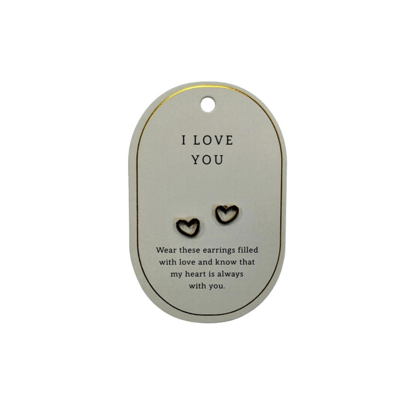 SWEETHEART LOVE YOU GOLD EARRINGS