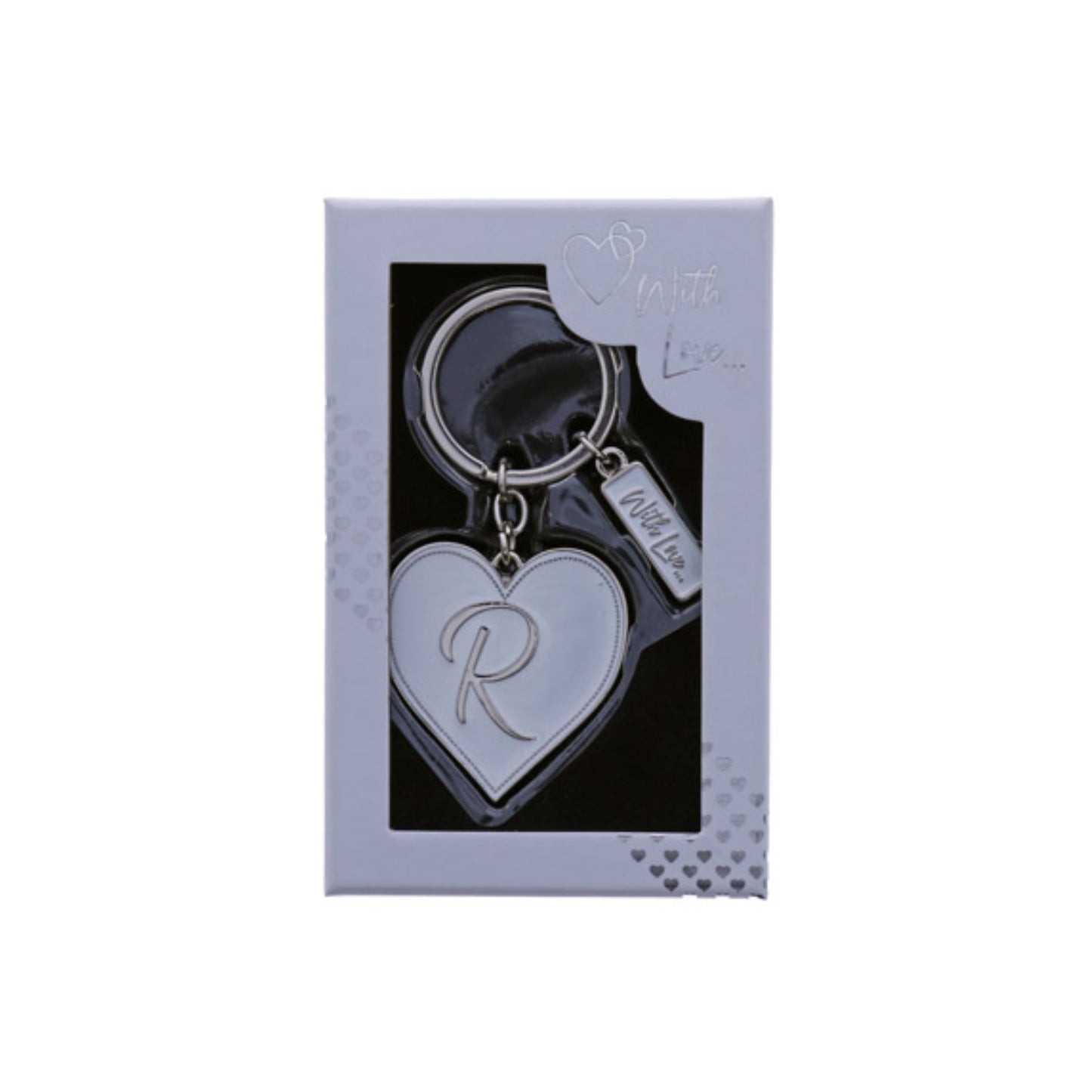 INITIAL KEYRING "R" IN SILVER