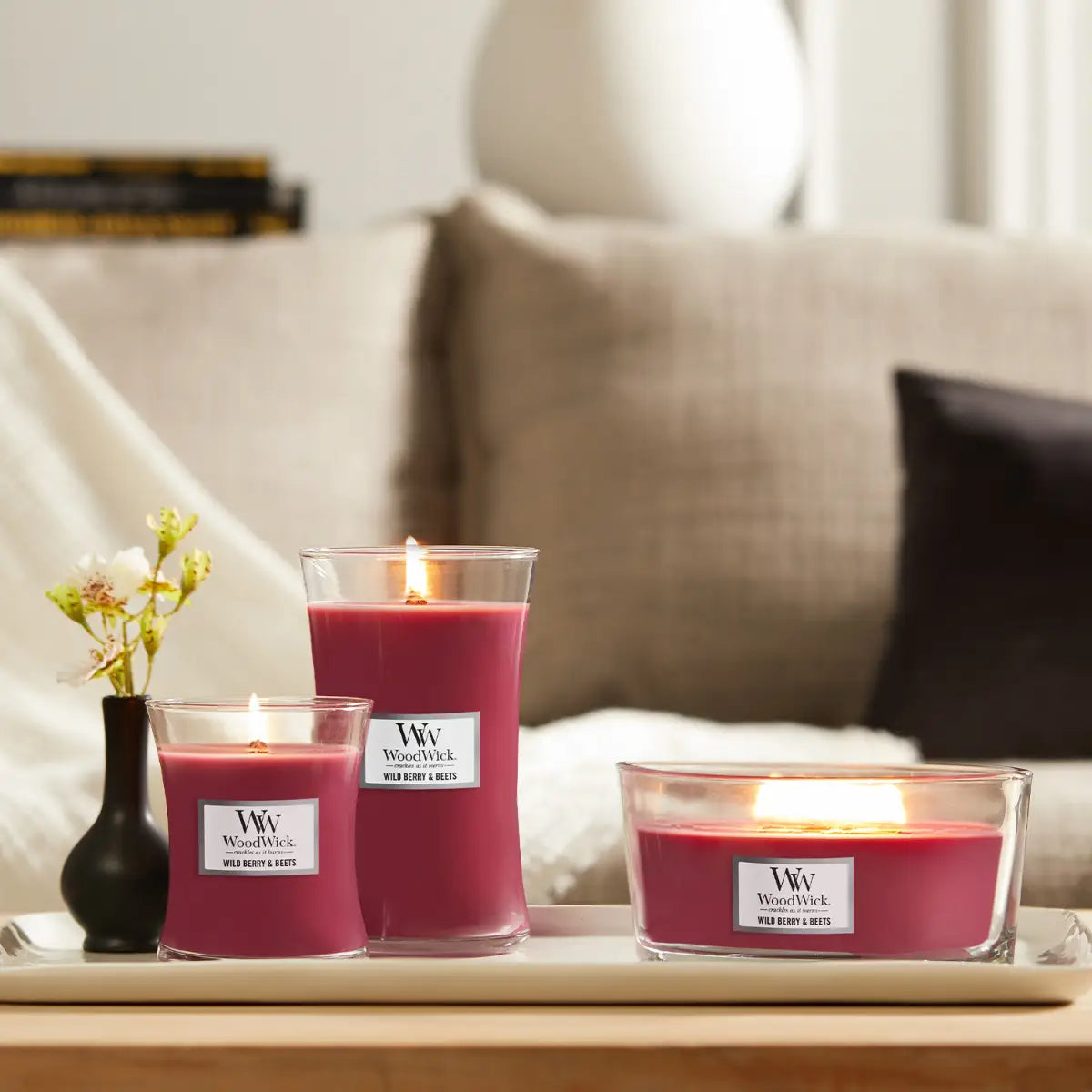 WoodWick Candle Medium Wild Berry & Beets