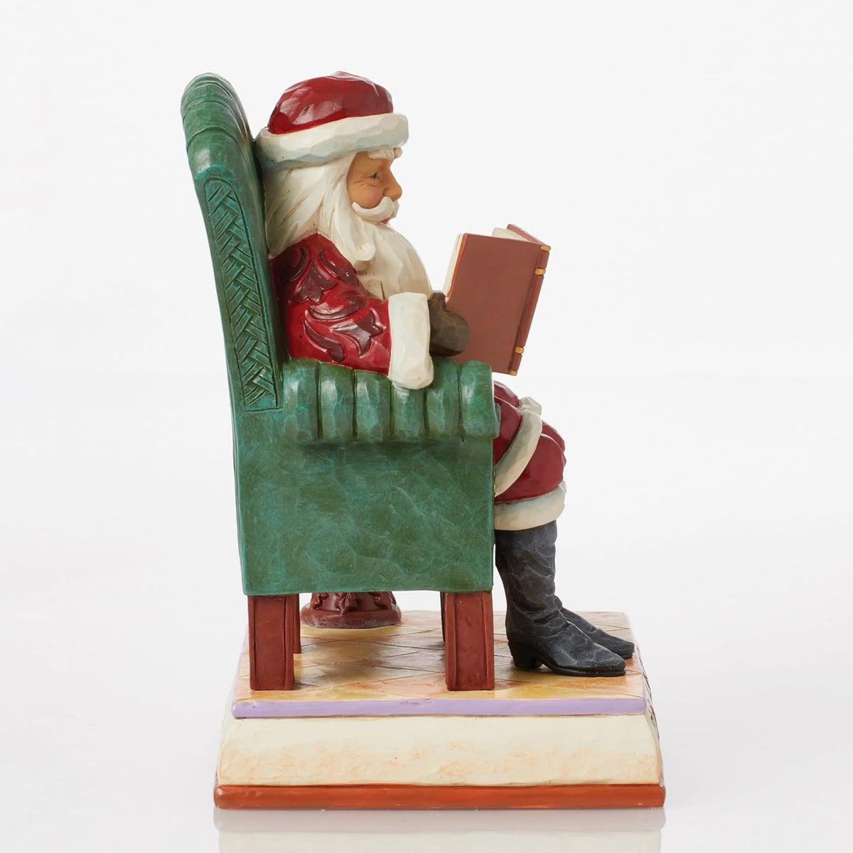 Heartwood Creek By Jim Shore Santa Reading On Chair Figurine