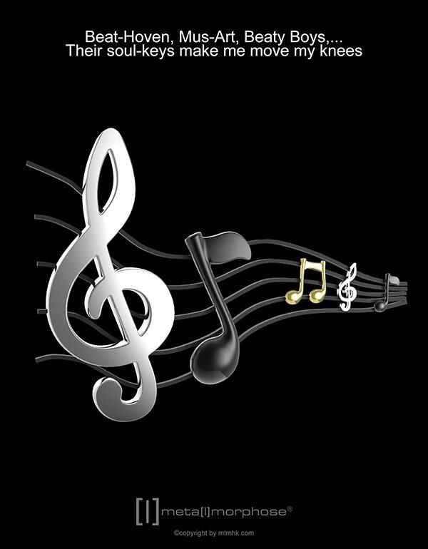 METALMORPHOSE KEYCHAIN MUSIC NOTES