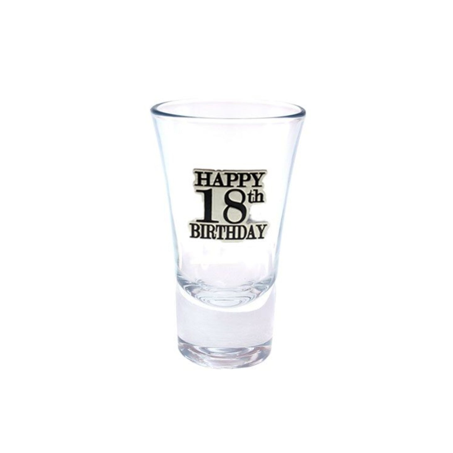 Birthday Shot Glass With Badge 18th