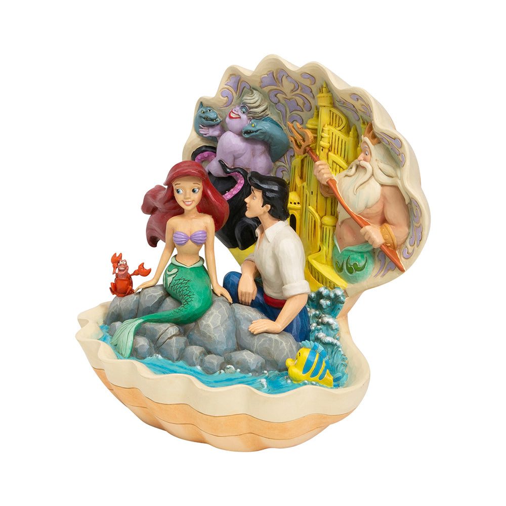 DISNEY TRADITIONS BY JIM SHORE LITTLE MERMAID SHELL SCENE