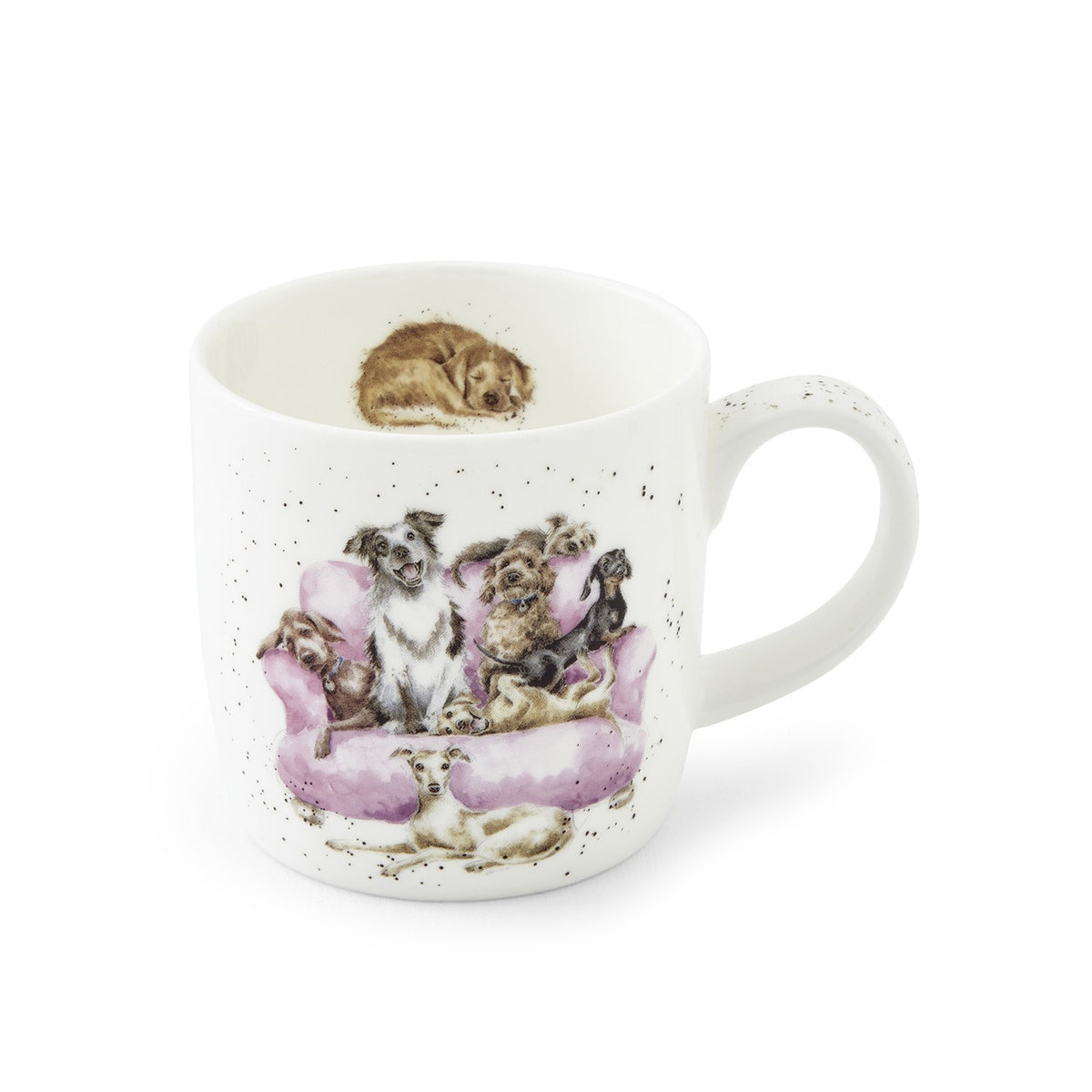 ROYAL WORCESTER WRENDALE MUG DOGS 'MOVIE NIGHT'