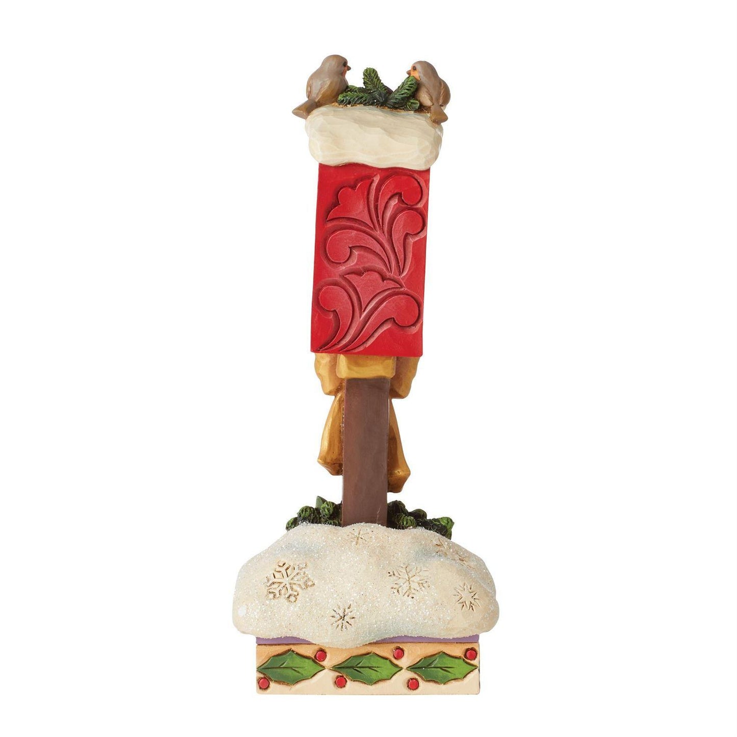 HEARTWOOD CREEK EUROPEAN ROBINS ON POSTBOX 16CM