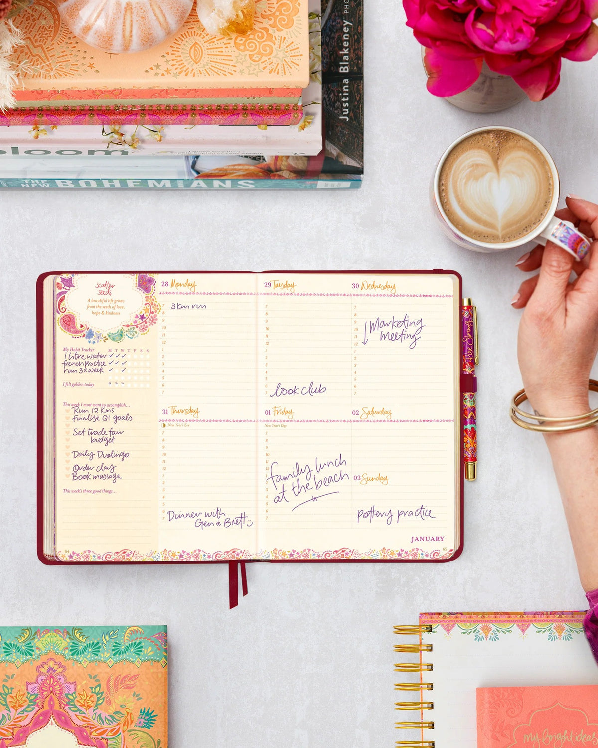 Intrinsic 2027 Diary Planner The Year To Dream Boldly - Burgundy