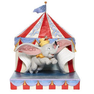 DISNEY TRADITIONS BY JIM SHORE DUMBO FLYING OUT OF TENT SCENE 23CM