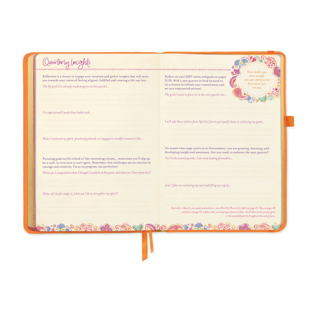 Intrinsic 2027 Diary Planner The Year For New Adventures - Sunrise Orange