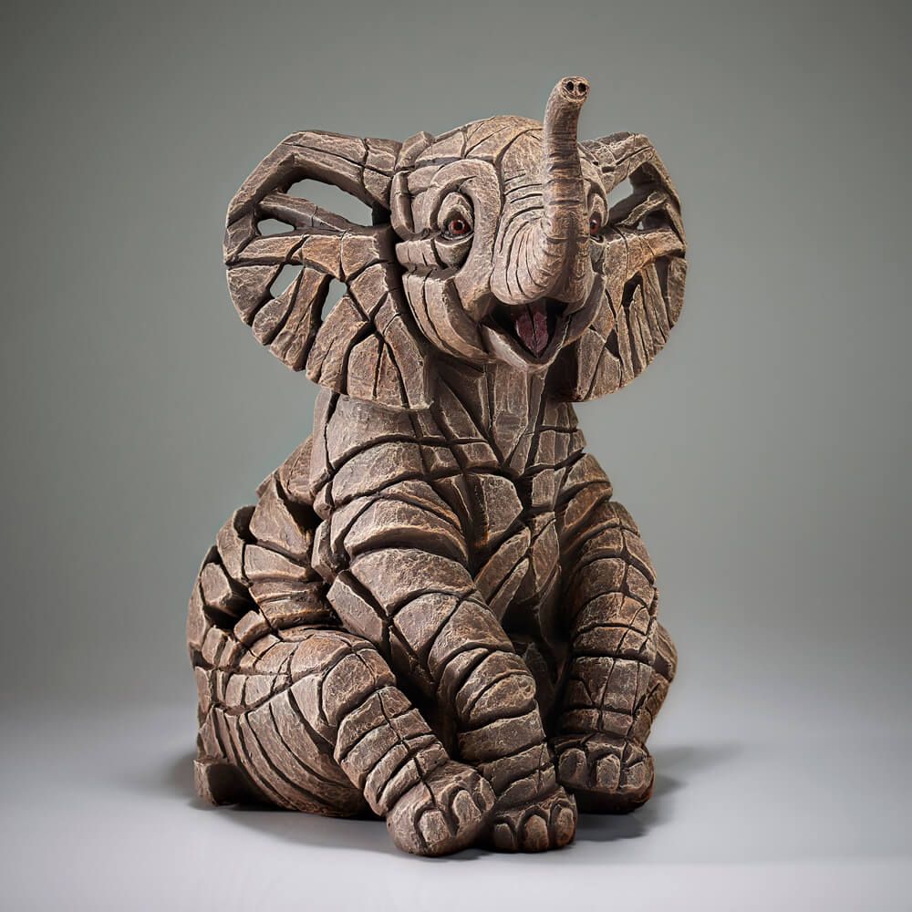 EDGE SCULPTURE ELEPHANT CALF FIGURE SMALL