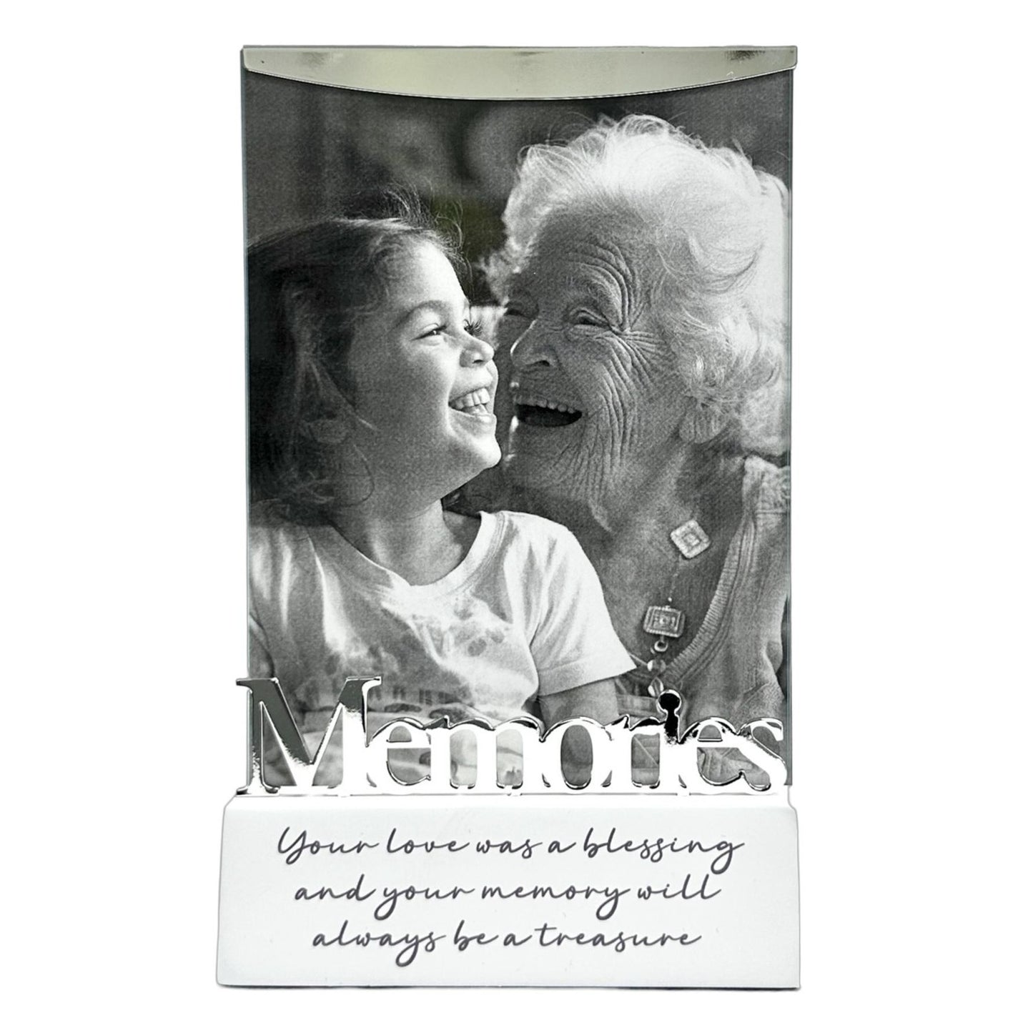 Photo Frame Memorial ‘Memories’ With Verse In White 6X4